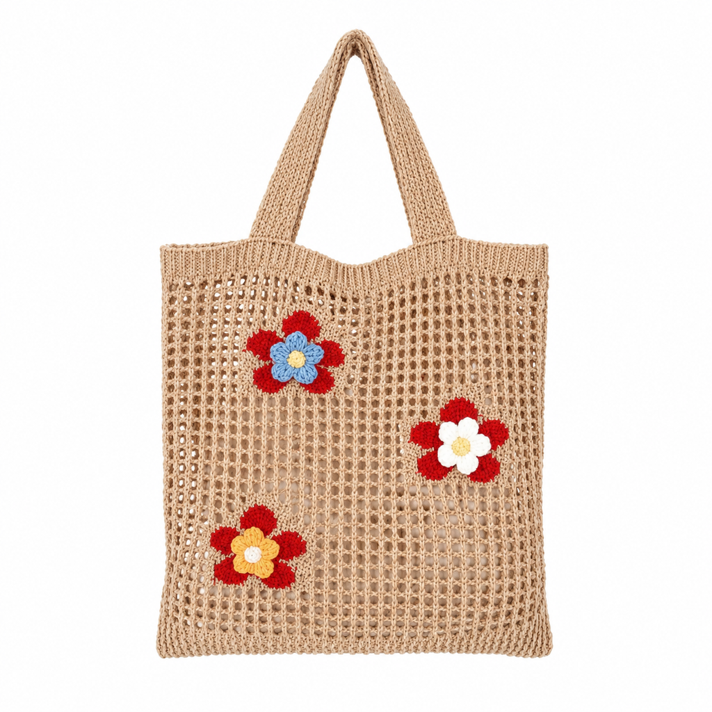 Knitted Flower Handbag